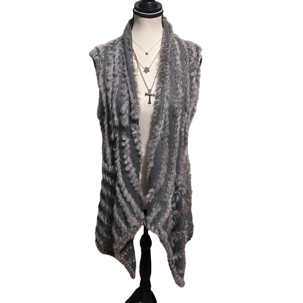 RARE Vintage French Rabbit Fur Vest